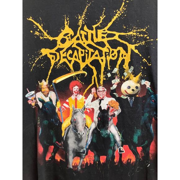 Cattle Decapitation "Four Horsemen" 2022 Tour Size M T-shirt Thrashed AAA2721 - Picture 1 of 4